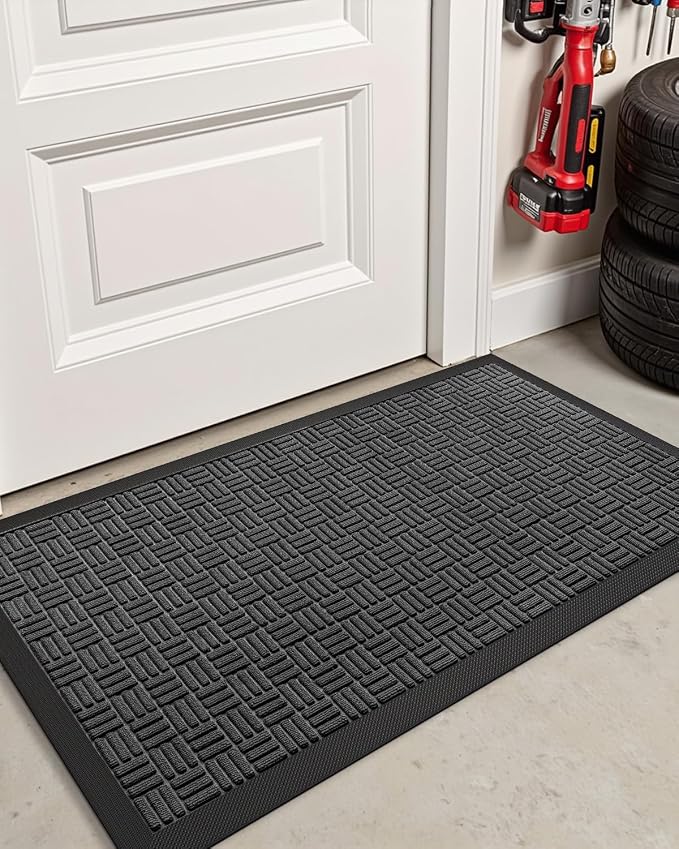 DEXI Front Door Mat Outside Entrance, 2x4 ft Rubber Entry Doormat Heavy Duty - Image 9