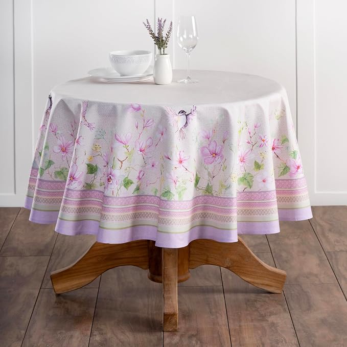 Maison d' Hermine Table Cloth Round Table 100% Cotton 69 Inches Tablecloth - Image 8