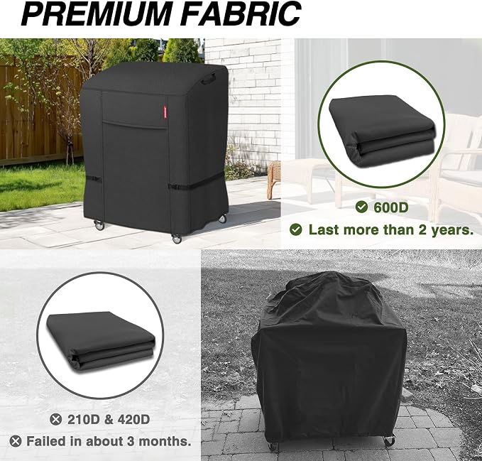 Porch Shield 34W x 24D x 46H inch Premium Gas Grill Cover Up to 32 inch - Image 5