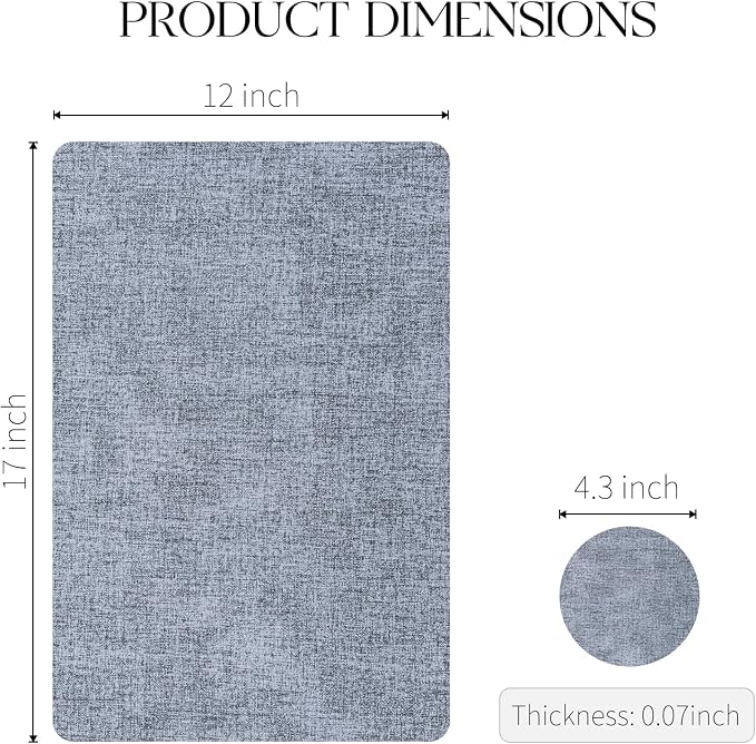 MOSAYT Faux Leather Placemats Set of 6, Heat Resistant Wipeable Washable Vinyl - Image 7