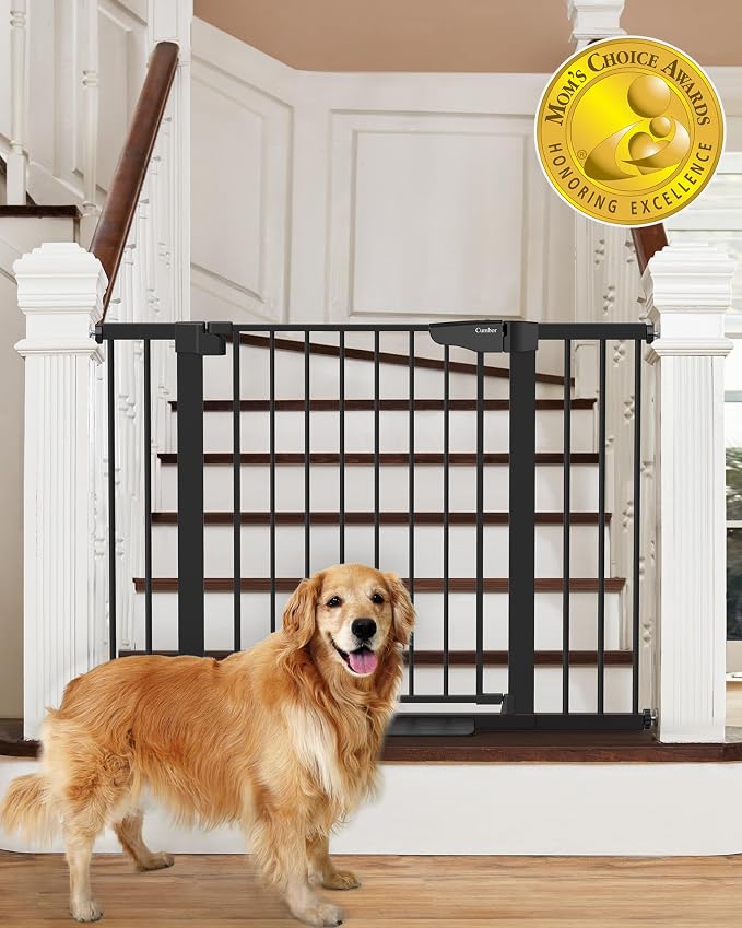 Cumbor 29.7-46" Baby Gate for Stairs, Mom's Choice Awards Winner-Auto Close Dog by Cumbor