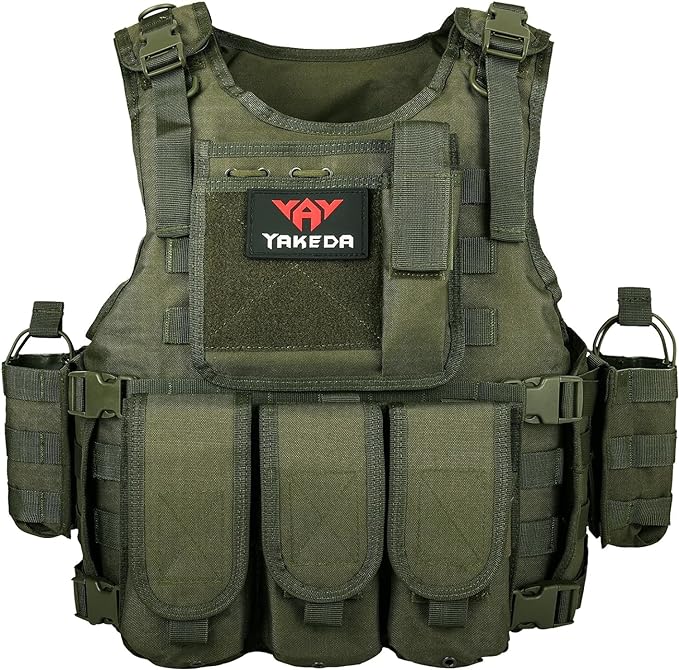 BOMTURN Tactical Airsoft Vest Upgrade Adjustable Modular Paintball Vest Outdoor by BOMTURNTACTICALEQUIPMENT