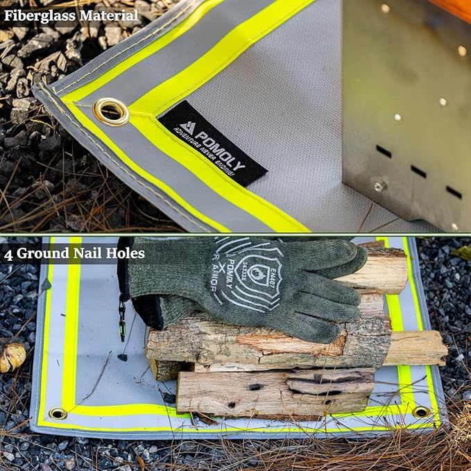 POMOLY Fire Pit Mat, Fireproof Mat Visible at Night-Great - Image 5