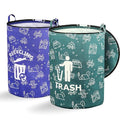 2 Pcs 30 Gallon Collapsible Trash Can Portable Waterproof Reusable by Werduoland