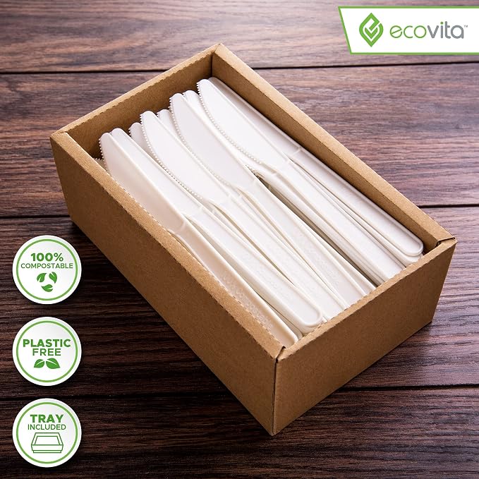 Ecovita 100% Compostable Knives - Image 2