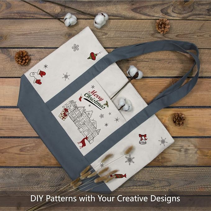 TOPDesign 6-Pack Canvas Tote Bags - Image 3