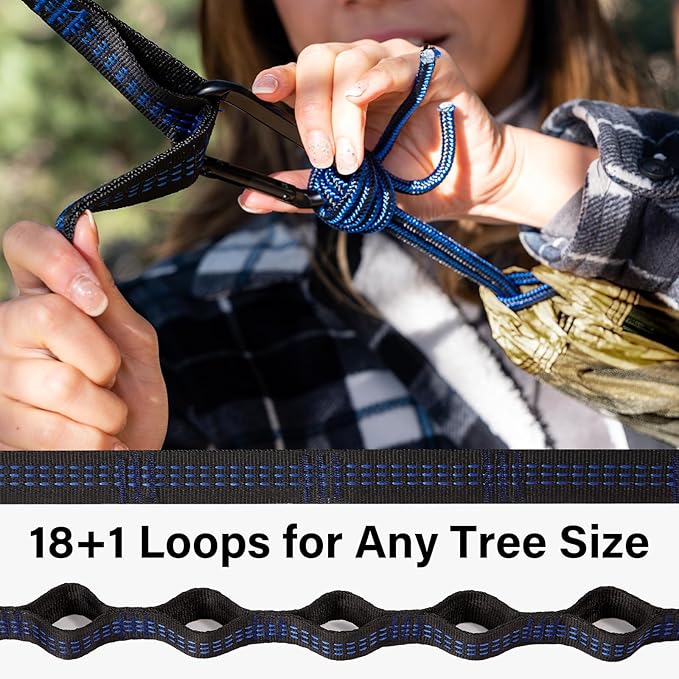 Hammock for Camping, 210T Nylon, Olive, 500 lb Capacity
