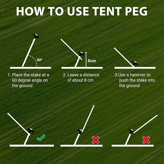 Eurmax USA Galvanized Non-Rust Camping Family Tent Pop Up Tent Stakes Canopy - Image 4