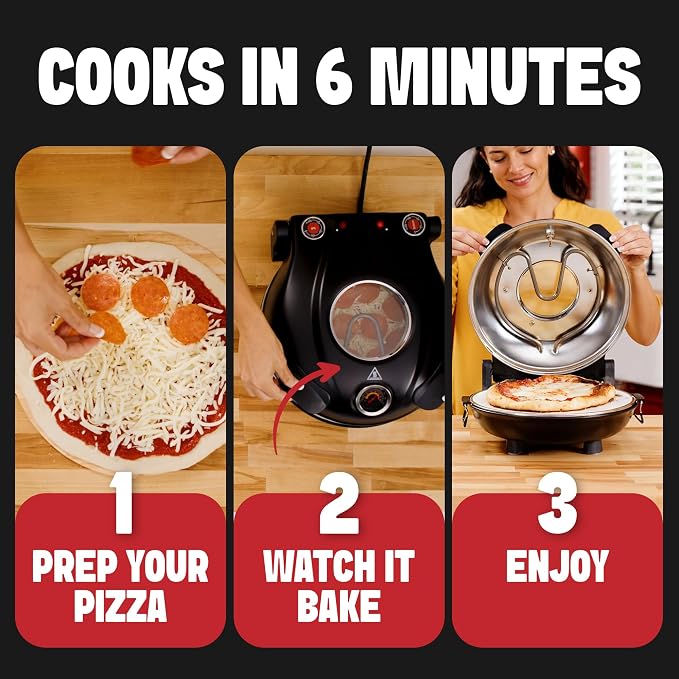 PIEZANO XL 14 Inch Extra Large Crispy Crust Pizza Oven – Family Sized Electric - Image 3
