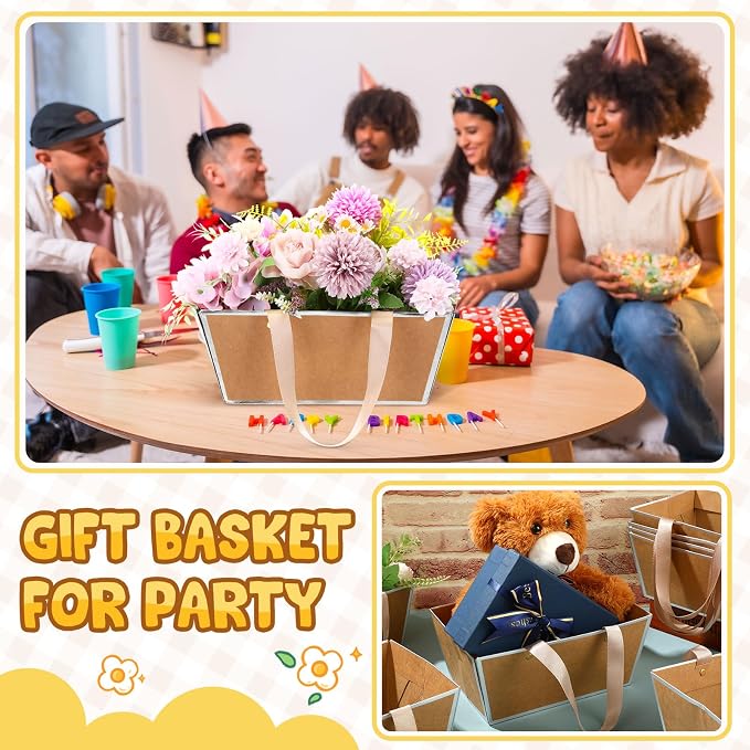 Pinkunn 48 Pcs Basket for Gifts Empty DIY Bulk Party Gift Basket Kit - Image 6