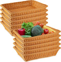 Tioncy 10 Pcs Poly Wicker Bread Basket 15.75 x 11.81 x 3.15" Woven Bread by Tioncy