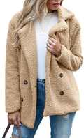 Women's Winter Warm Plush Cardigan Fuzzy Fleece Lapel Jacket by Unknown