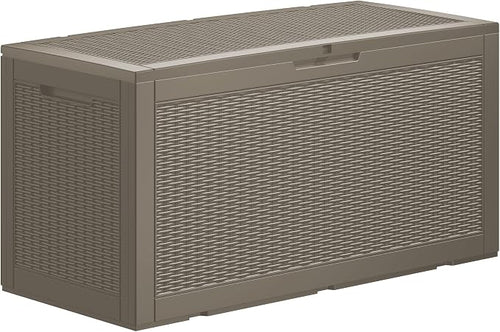 100 Gallon Resin Deck Box, Waterproof Outdoor Storage Bin by Decksplore%E2%80%94BuiltforOutdoor