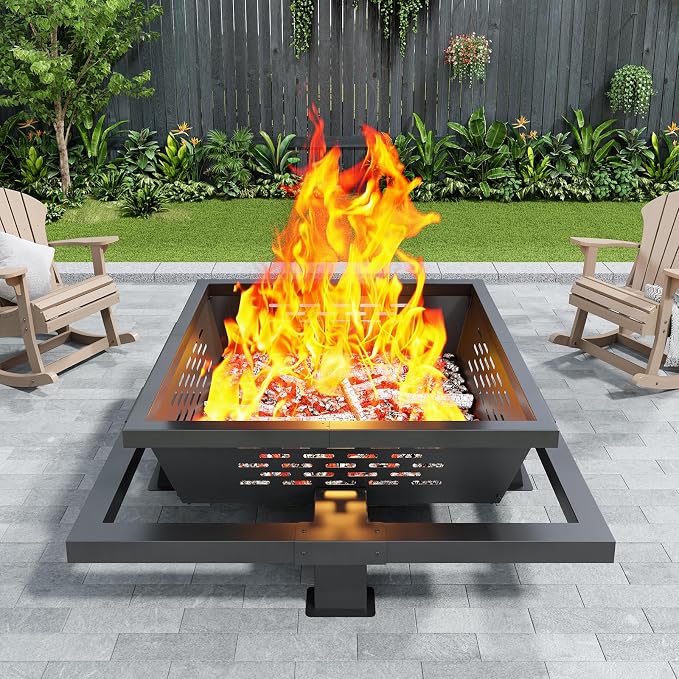 36 inch fire Pit, Square Outdoor Fire Pit by firepit