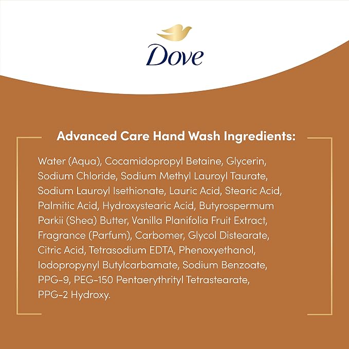 Dove Advanced Care Hand Wash Shea Butter & Warm Vanilla 4 Count - Image 6