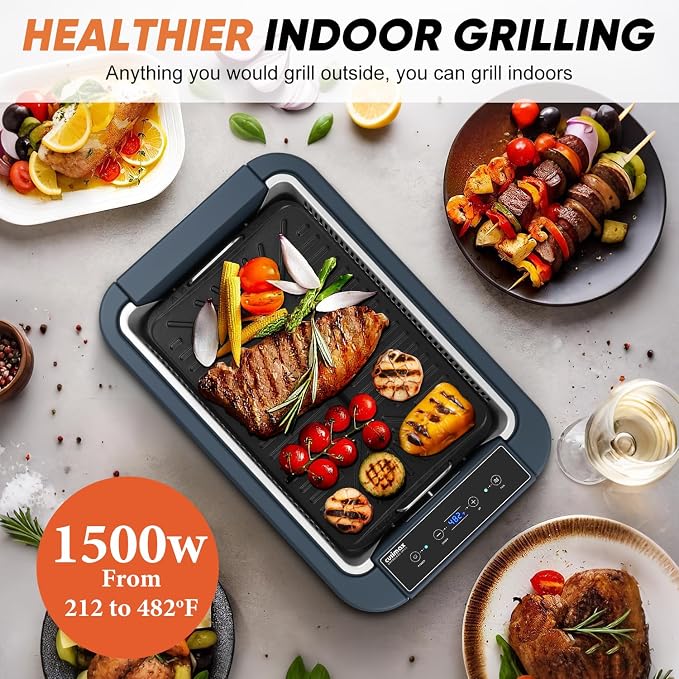 Electric Grill, CUSIMAX Smokeless Indoor Grill & Griddle, Electric Korean BBQ - Image 5