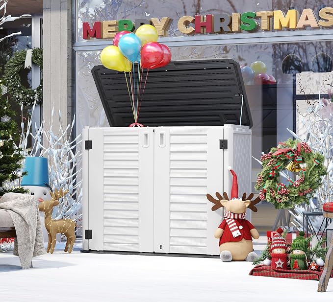 HOMSPARK Storage Shed Weather Resistance, Horizontal Storage Shed - Image 5