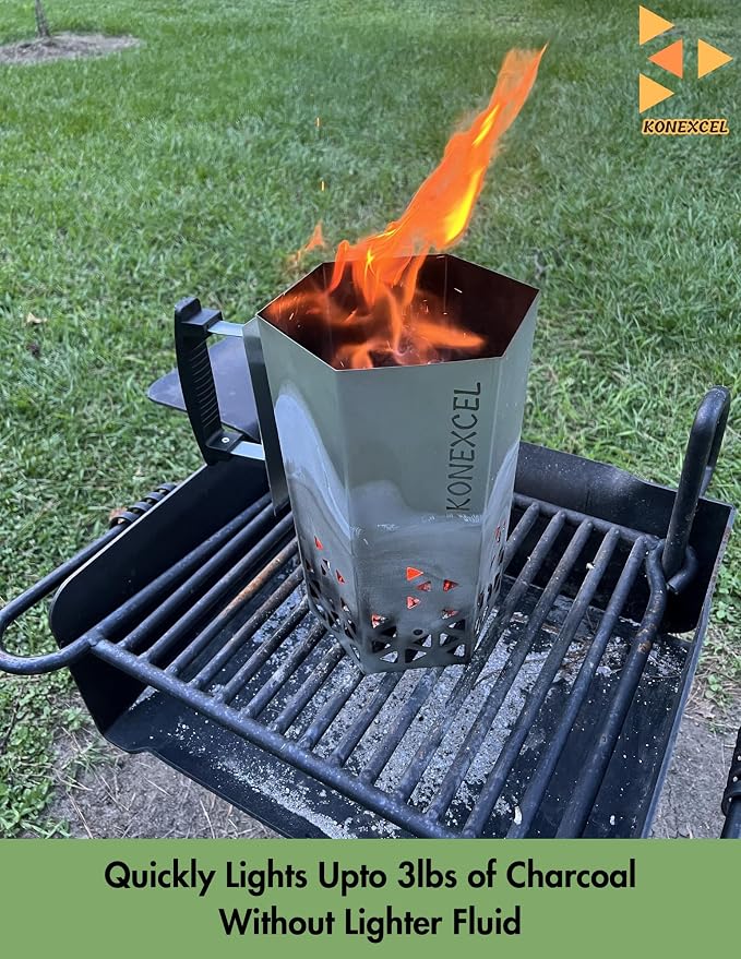 Heavy Duty Charcoal Chimney Starter, XXL Size, BBQ Chimney Starter - Image 7
