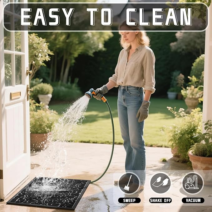 Yimobra Door Mat Outside Entrance 29.5x17, Waterproof Sturdy Outdoor Mats - Image 6