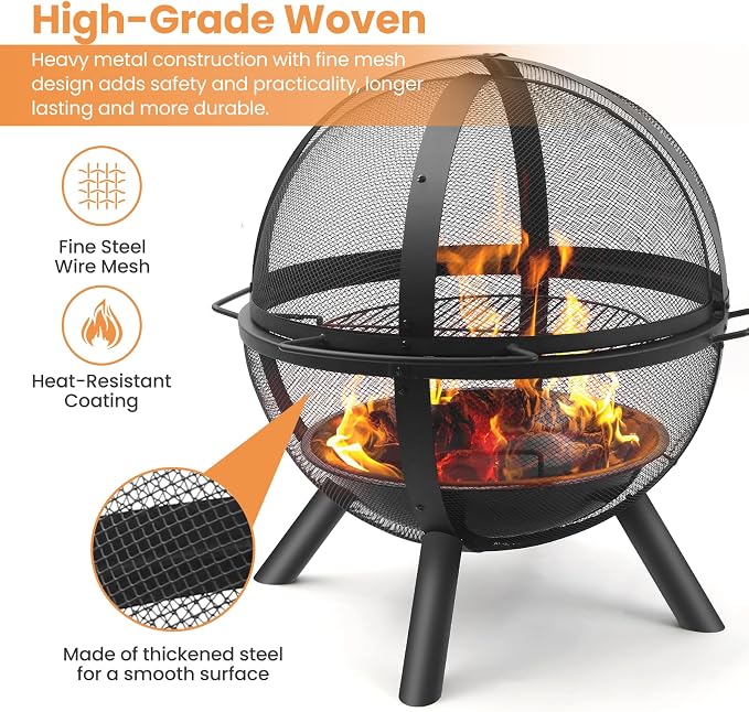 Ikuby Ball of Fire Pit fire Ball - Image 4