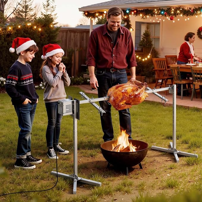 VEVOR Rotisserie Grill, 52in Electric Rotisserie Grill Kit 8 Level Height - Image 8