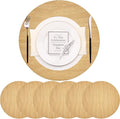 PIGCHCY Round 15" Water-Resistant Placemats Set of 6, Premium Faux Leather by PIGCHCY