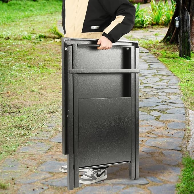 Folding Grill Table with Extra Storage Bottom Shelf, Indoor & Outdoor Prep - Image 6