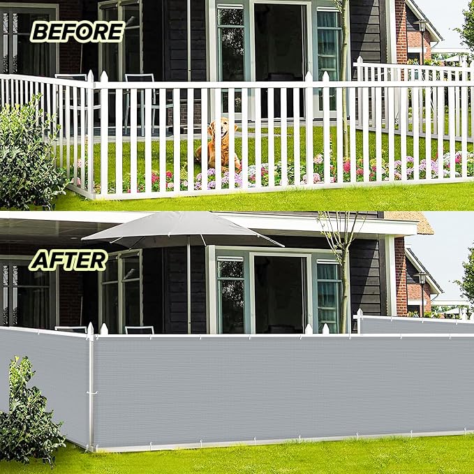 LOVE STORY Balcony Privacy Screen, 3.3'x19.7' Deck Shield Screen Fence Cover - Image 4