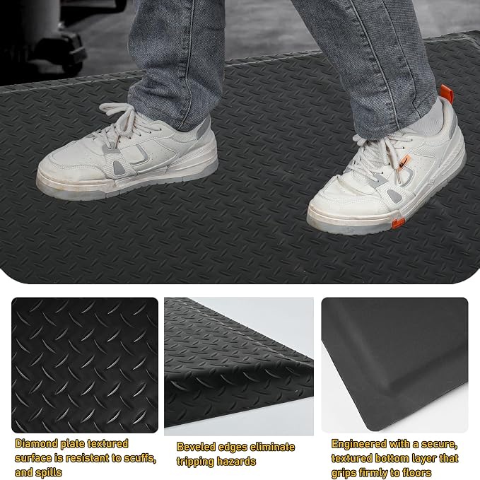 Nisorpa Anti Fatigue Mats Industrial 3' x 5' Ergonomic Standing Mat 15/16" - Image 3
