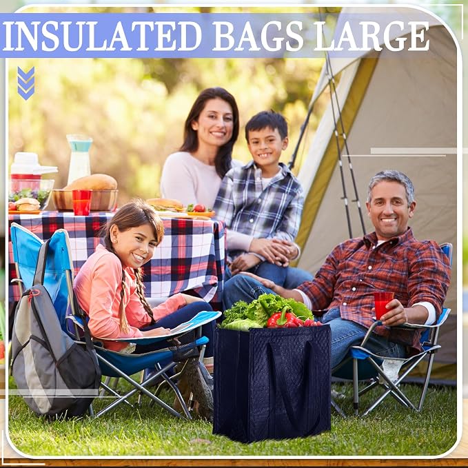 10 Pack Large Insulated Grocery Bags Reusable Shopping Bags - Image 5