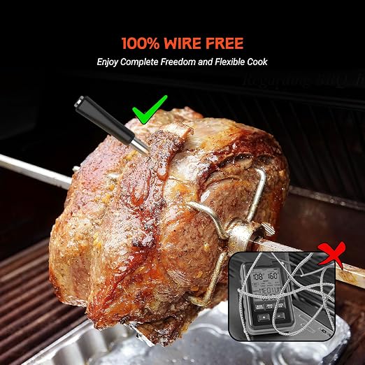 Wireless Meat Thermometer - 5G Wi-Fi and 5.4 Bluetooth Meat Thermometer Digital - Image 8