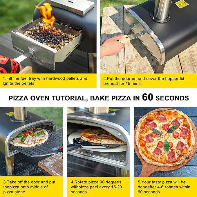 Outdoor Pizza Oven aidpiza 12" Wood Pellet Pizza Ovens - Image 3