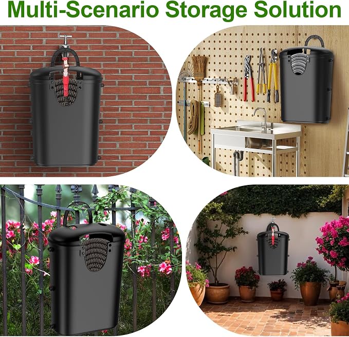 Riokko Garden Hose Holder Bucket, Hose Storage, Water Hose Storage - Image 6