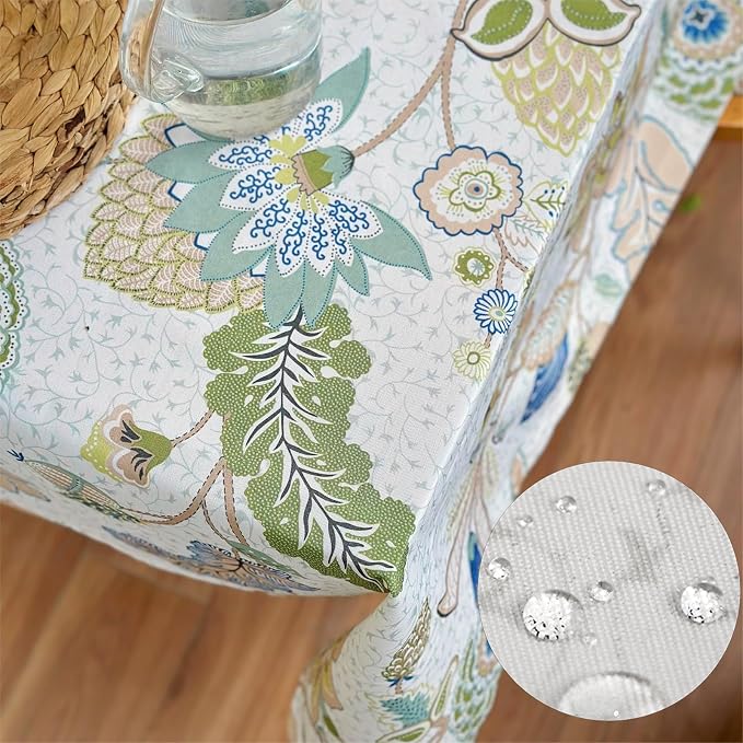 Spring Table Cloth for Rectangle Table, Washable Waterproof Tablecloth - Image 4