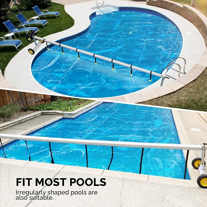 VINGLI Pool Cover Reel Set Pool Solar Cover Reel - Image 7