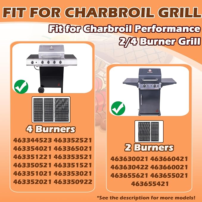 17" Infrared Grill Grates for Charbroil Performance 4 Burner 463365021 - Image 3