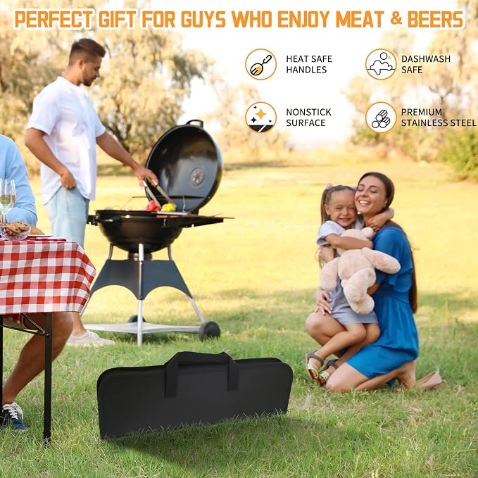 9Pcs Heavy Duty Stainless Steel Grill Accessories, Professional Barbecue - Image 8