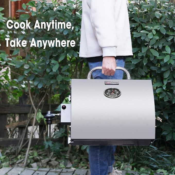 Royal Gourmet GT1001 Stainless Steel Portable Grill, 10000 BTU BBQ Tabletop Gas - Image 10