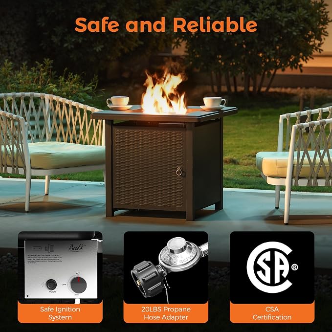 BALI OUTDOORS 50000 BTU Propane Fire Pit - Image 4