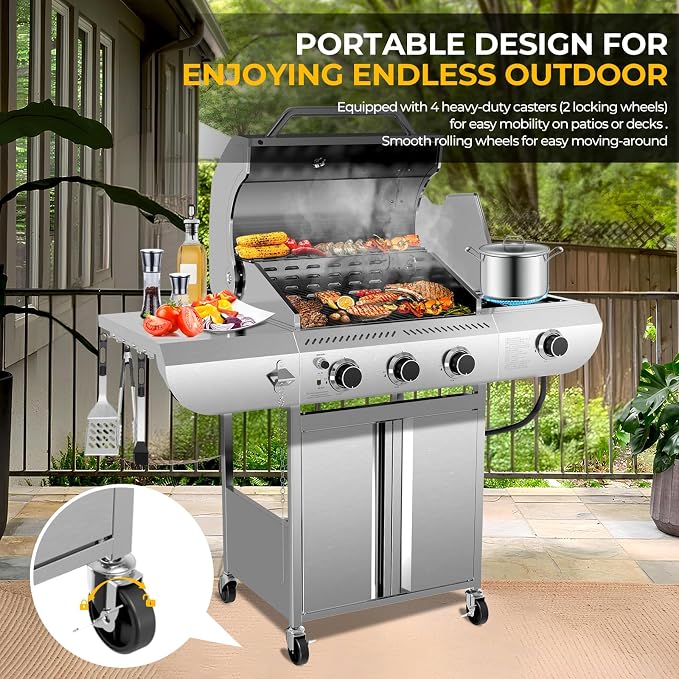 3-Burner Propane Gas Grill - Image 7