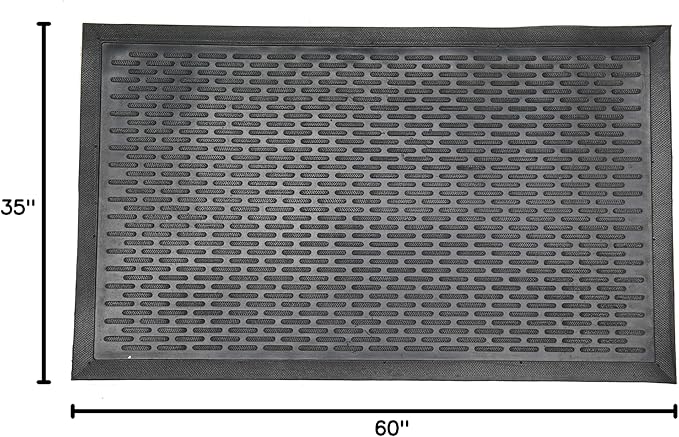 Ottomanson Heavy Duty Rubber Floor Mat – Non-Slip, Waterproof, or Patio – Stain - Image 3