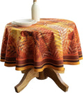 Maison d' Hermine Table Cloth Round Table 100% Cotton 63 Inches Fall Tablecloth by MaisondHermine