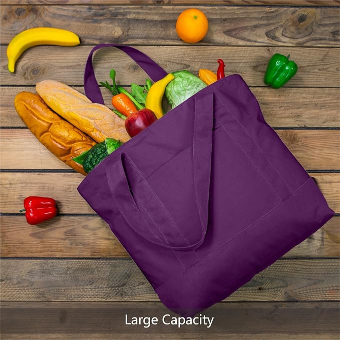 TOPDesign 6-Pack Canvas Tote Bags - Image 4
