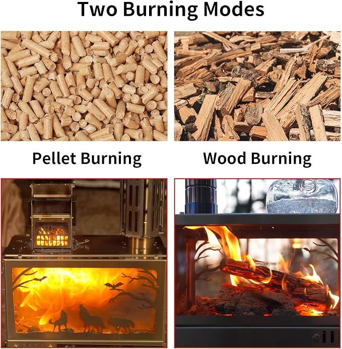 M8 Pellet Stove with Pellet Burner/Oven/Base - Image 3