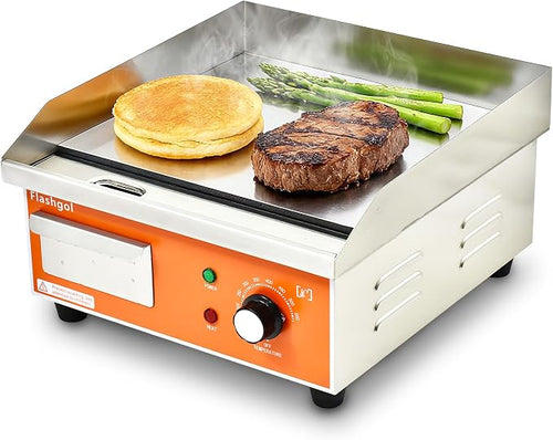 15.3 IN Nonstick Stainless Steel Electric Griddle Adjustable Temperature by FIWOTOOJI