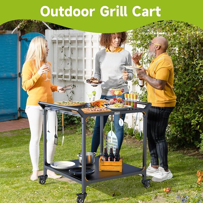 NUUK Grill Cart 32" x 32" Stainless Steel Pizza Oven Table - Image 6