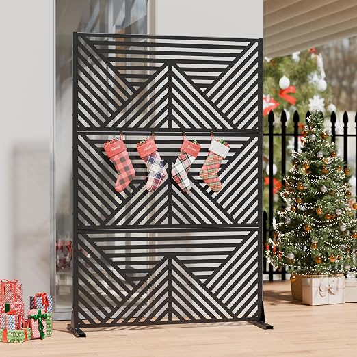 Casaphoria 72" H x 47" W Metal Outdoor Privacy Screen, Freestanding Decorative - Image 4