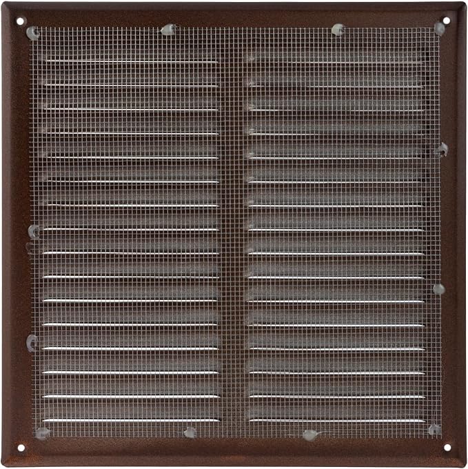 Square Ventilation Grille / 10" x 10" Inch Inside Measurement/Brown Metal Air - Image 3