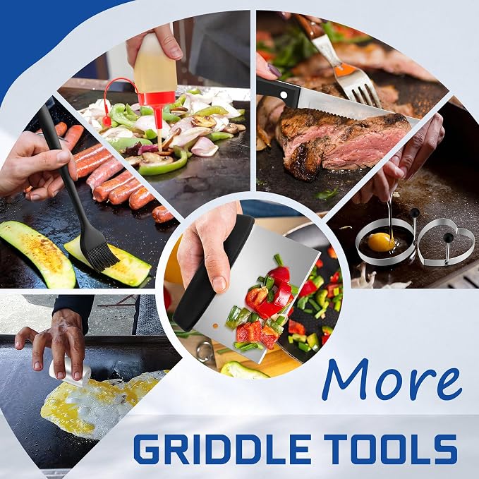 26 PCS Griddle Accessories Kit, HaSteeL Stainless Steel Flat Top Grilling Tools - Image 7