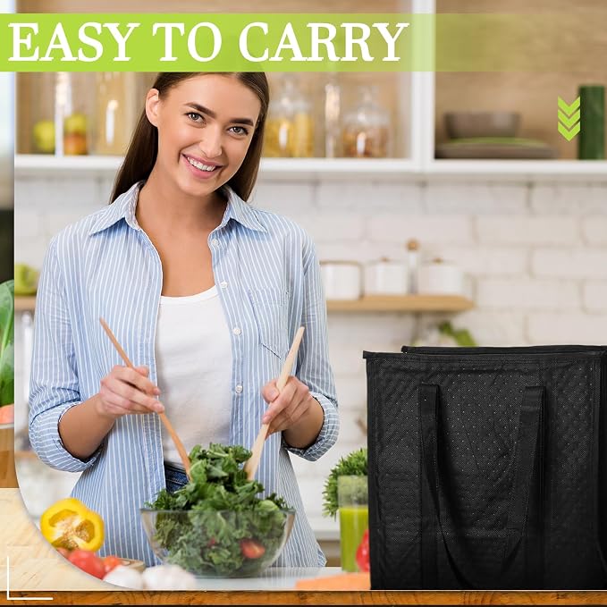 10 Pack Large Insulated Grocery Bags Reusable Shopping Bags - Image 5